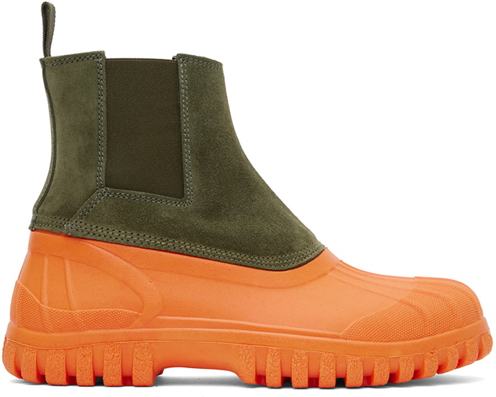 Photo: Diemme Green & Orange Balbi Chelsea Boots