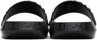 Versace Black Allover Slides