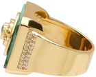 VEERT Gold & Green Signature Malachite Ring