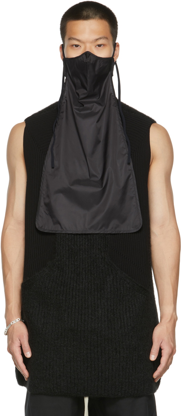 Rick Owens Black Nylon Long Mask Rick Owens