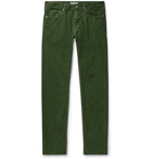 Incotex - Slim-Fit Stretch Cotton-Corduroy Trousers - Green