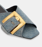 Balmain Anthem denim slides