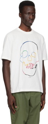 PS by Paul Smith White Linear Skull T-Shirt