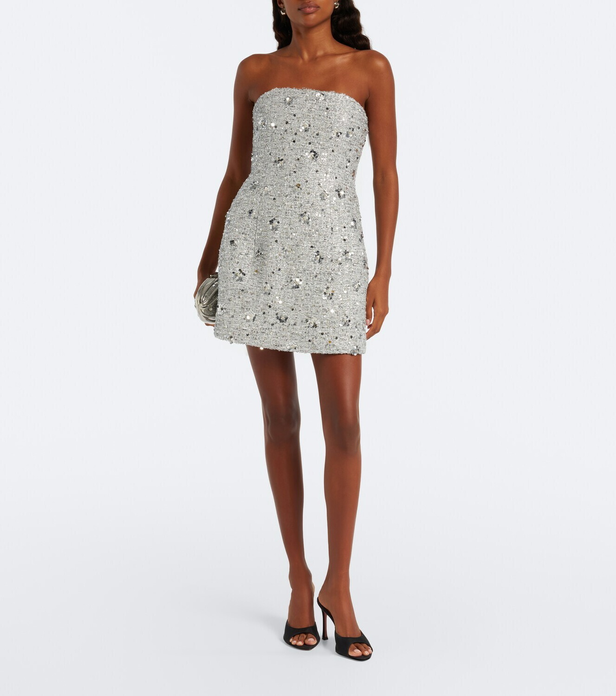 Simkhai Kit sequined tweed bustier dress