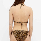 Nanushka Women's Jalisa Halter Bikini Top in Brown Ocelot