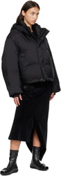 Y-3 Black Hooded Puffer Down Jacket