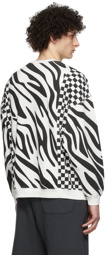 R13 Black & White Tiger & Checker Sweatshirt