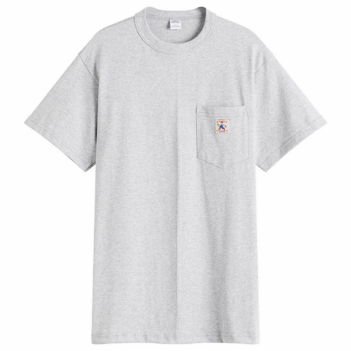 Randy's Garments Men's Logo Pocket T-Shirt in Heather Grey