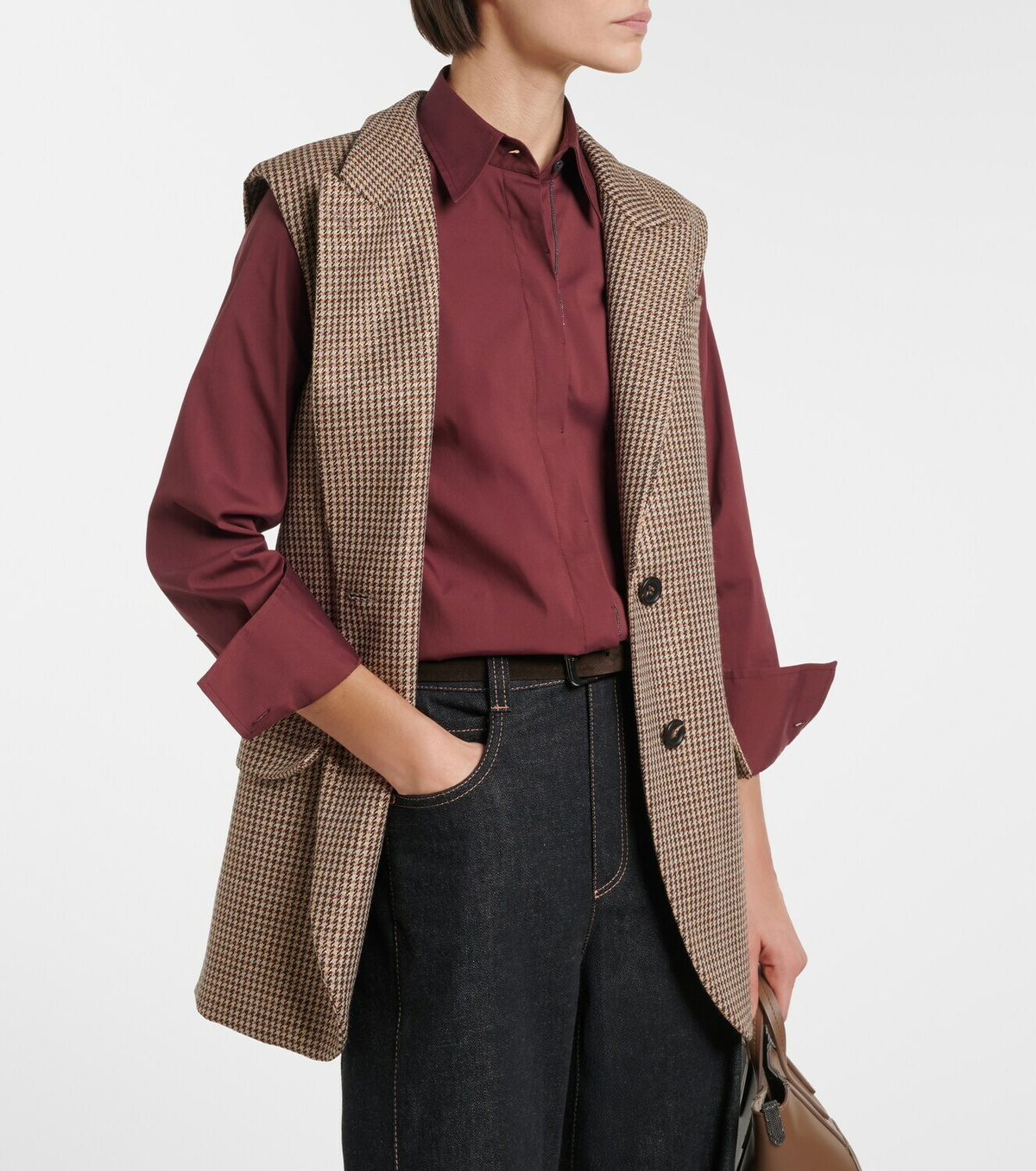 Brunello Cucinelli Monili cotton-blend shirt