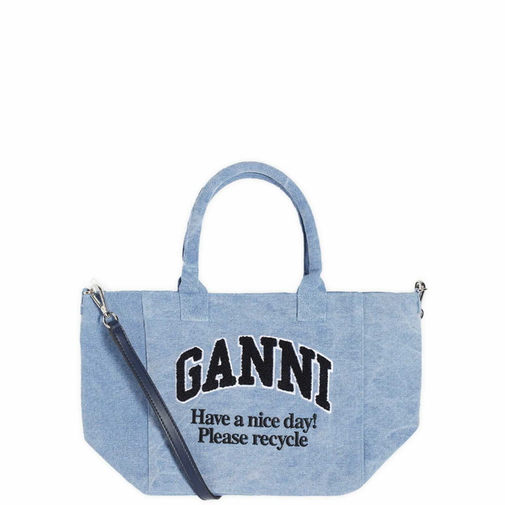 Photo: GANNI Women's Small Easy Shopper Bag in Light Blue Vintage 