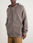 Rick Owens - Organic Cotton-Terry Zip-Up Hoodie - Gray