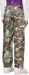 ERL Green Camouflage Cargo Pants