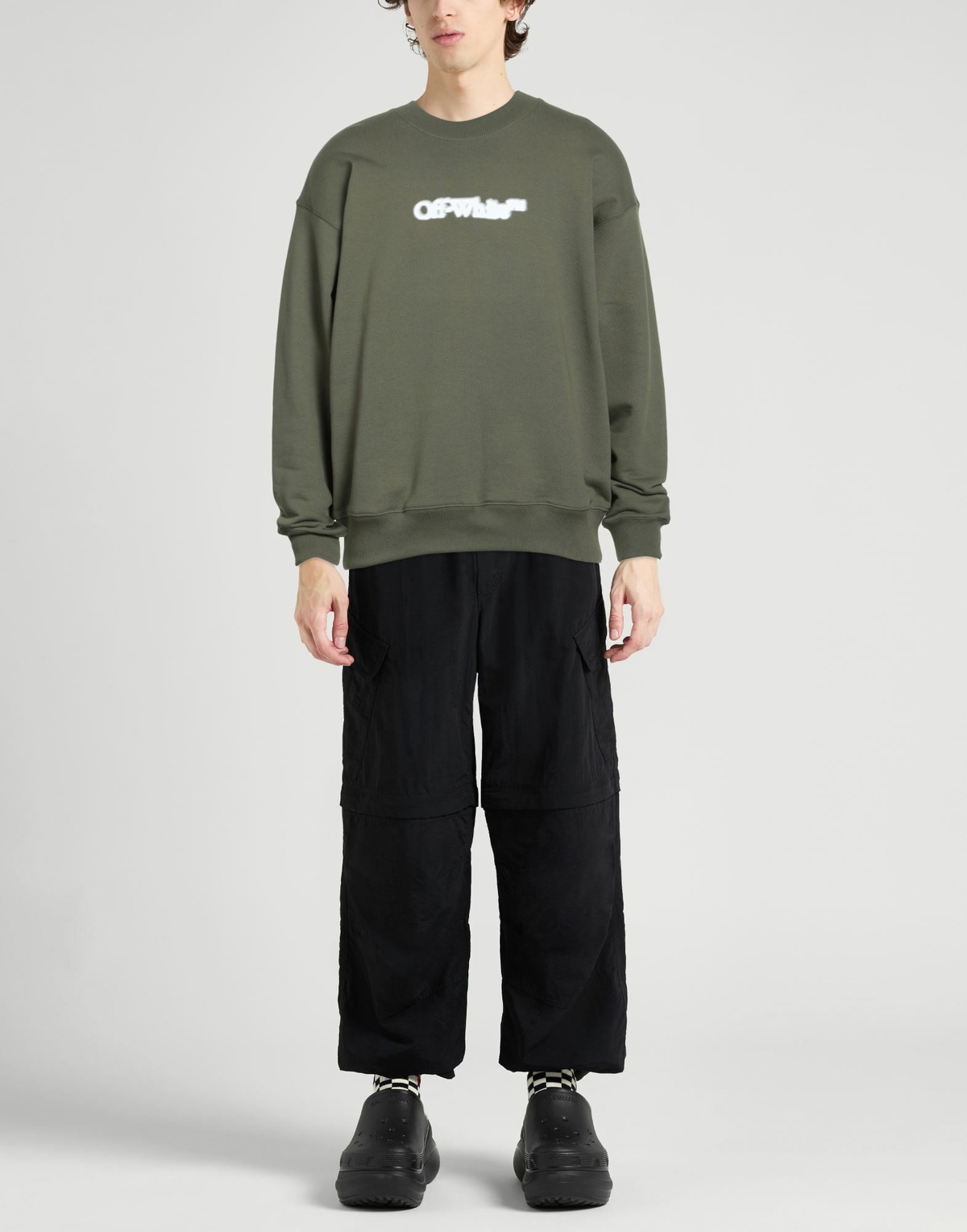 Off-white Mens Sweatshirt Military in Green
