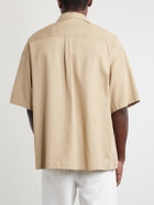 LOEWE - Camp-Collar Anagram-Detailed Cotton-Twill Shirt - Neutrals