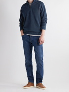Peter Millar - Cruz Indigo-Dyed Half-Zip Cotton Sweater - Blue