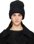 TOTEME Black Alpaca Knit Beanie
