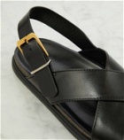 The Row Buckle leather sandals
