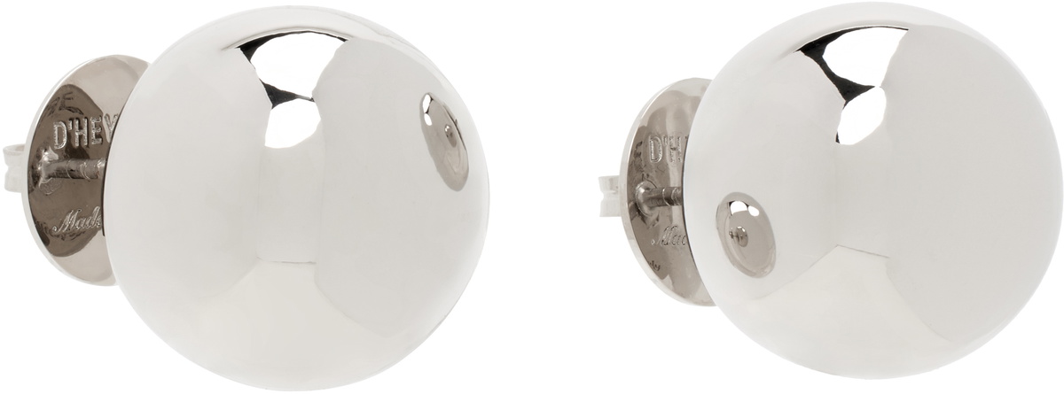 D'heygere Silver Ball Earrings