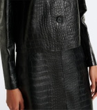Arma Emy croc-effect leather jacket