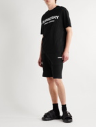 Burberry - Straight-Leg Logo-Print Cotton-Jersey Shorts - Black