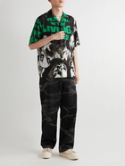 Wacko Maria - Camp-Collar Printed Woven Shirt - Black