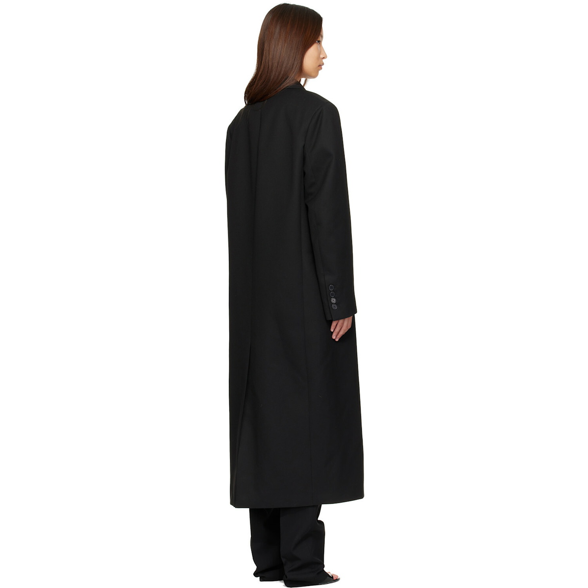 The Frankie Shop Black Jane Long Coat
