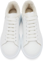Alexander McQueen White Shearling Oversized Sneakers