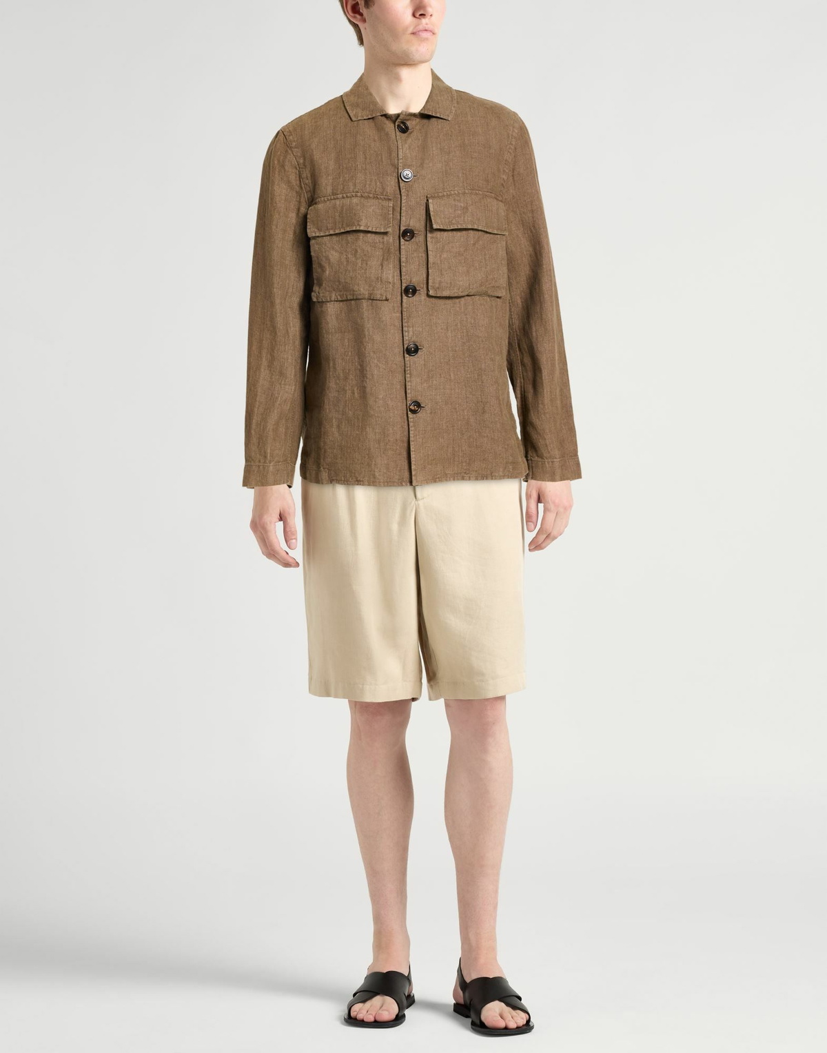 Lardini Mens Shirt Military in Green