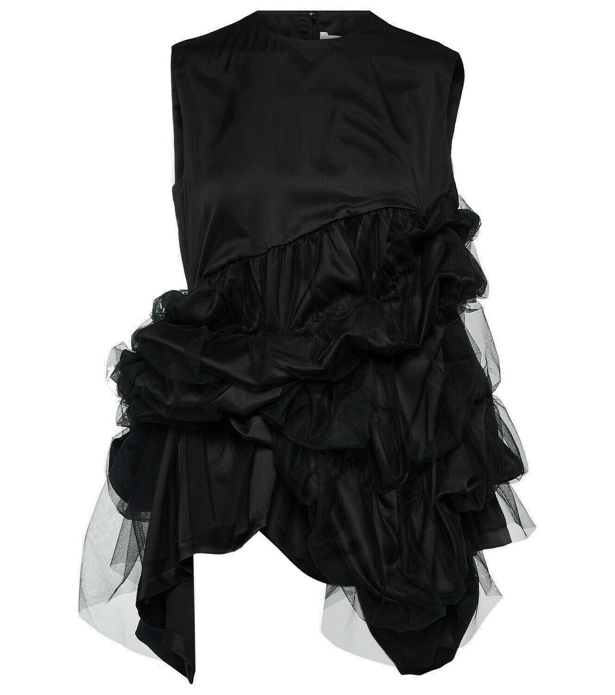 Noir Kei Ninomiya Tulle and satin top Noir Kei Ninomiya
