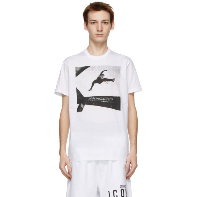 Photo: Dsquared2 White Jump Cool Fit T-Shirt