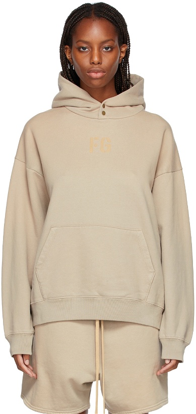 Photo: Fear of God Taupe 'FG' Hoodie