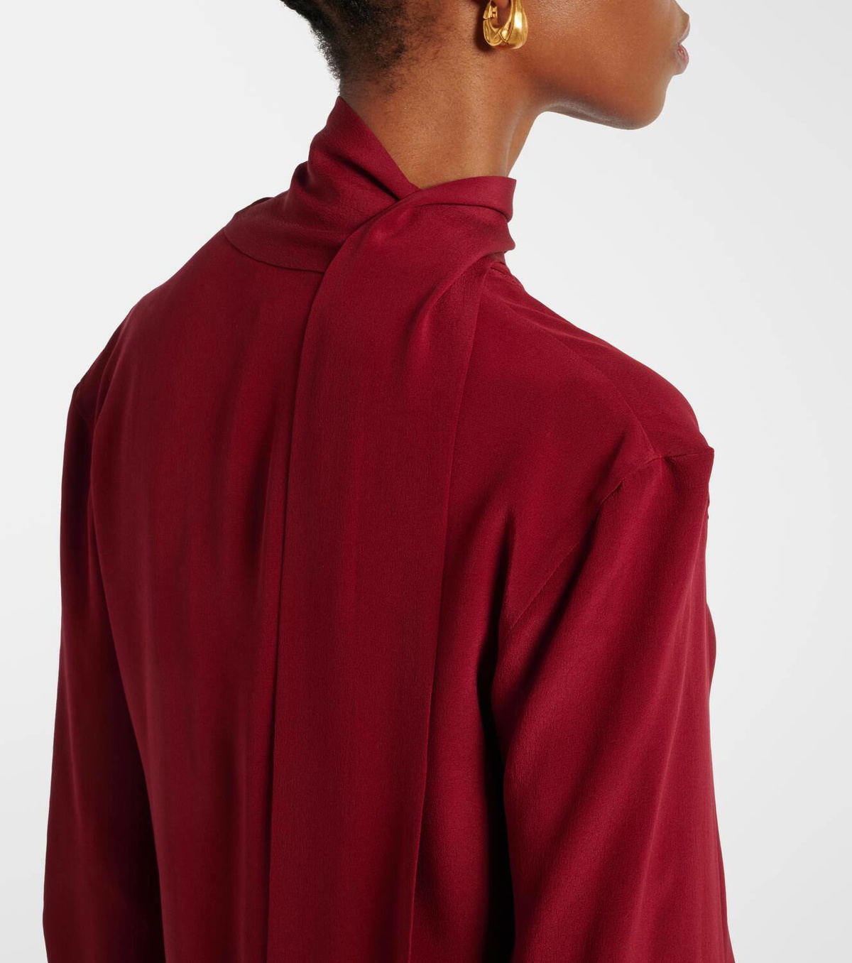 Victoria Beckham Scarf-detail silk blouse