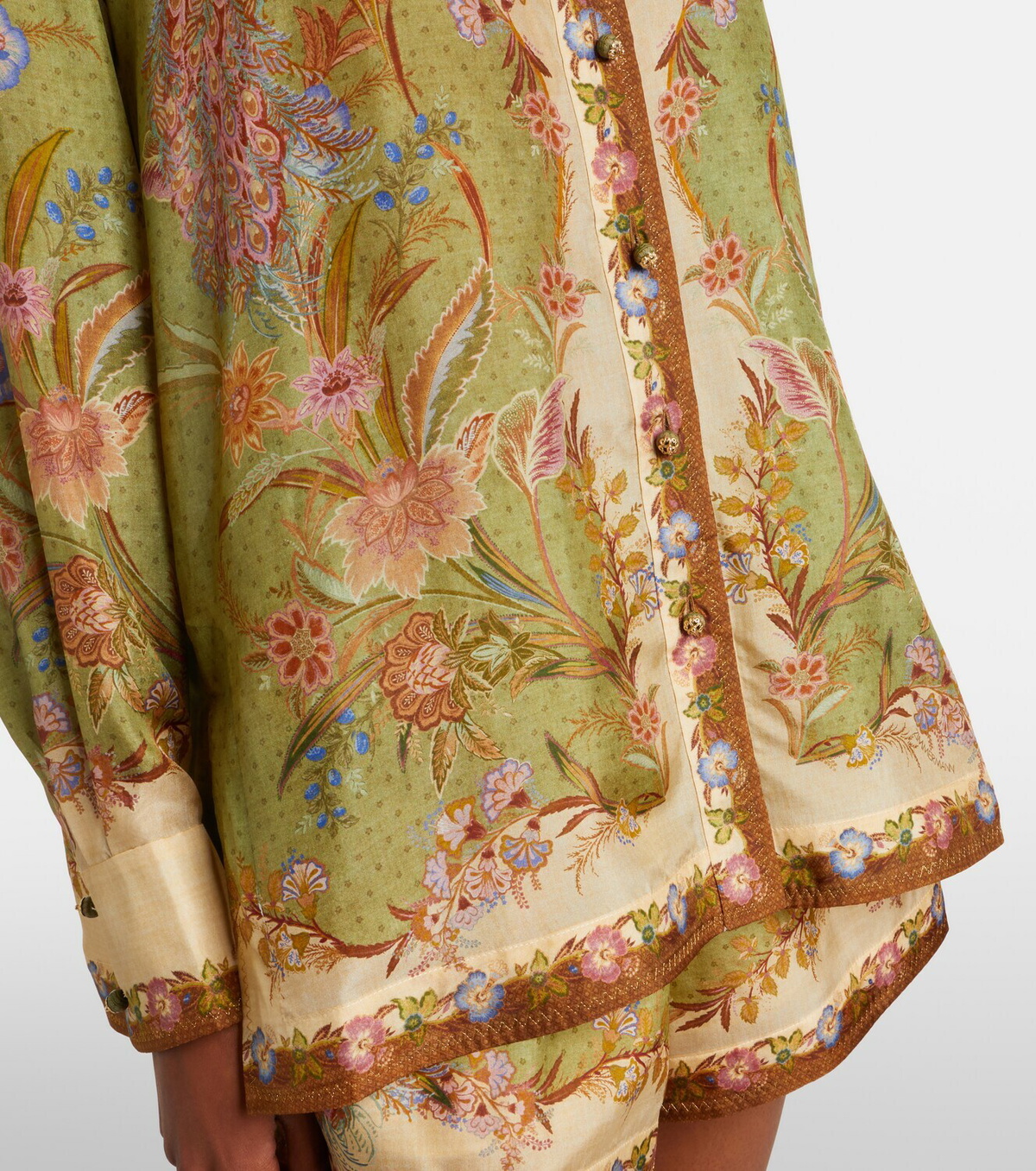 Zimmermann Indra printed silk shirt