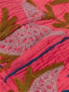 Kardo - Patchwork Embroidered Cotton Jacket - Red