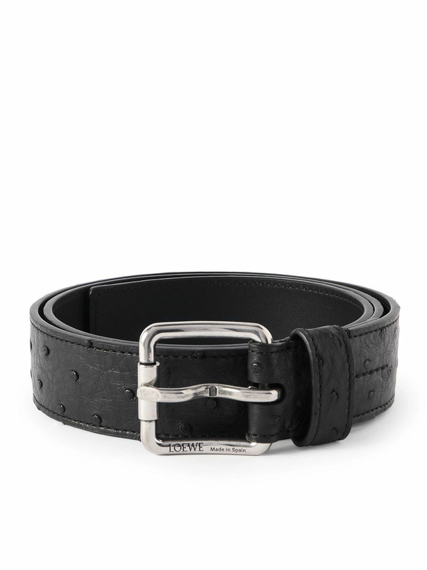 Photo: LOEWE - 3.5cm Ostrich Belt - Black