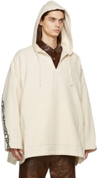 Acne Studios Beige Tweed Hooded Jacket