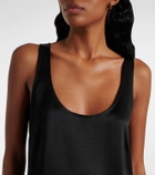 Leset Barb satin slip dress