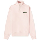 Lacoste Men's Robert Georges Core Half Zip Sweat in Flamingo