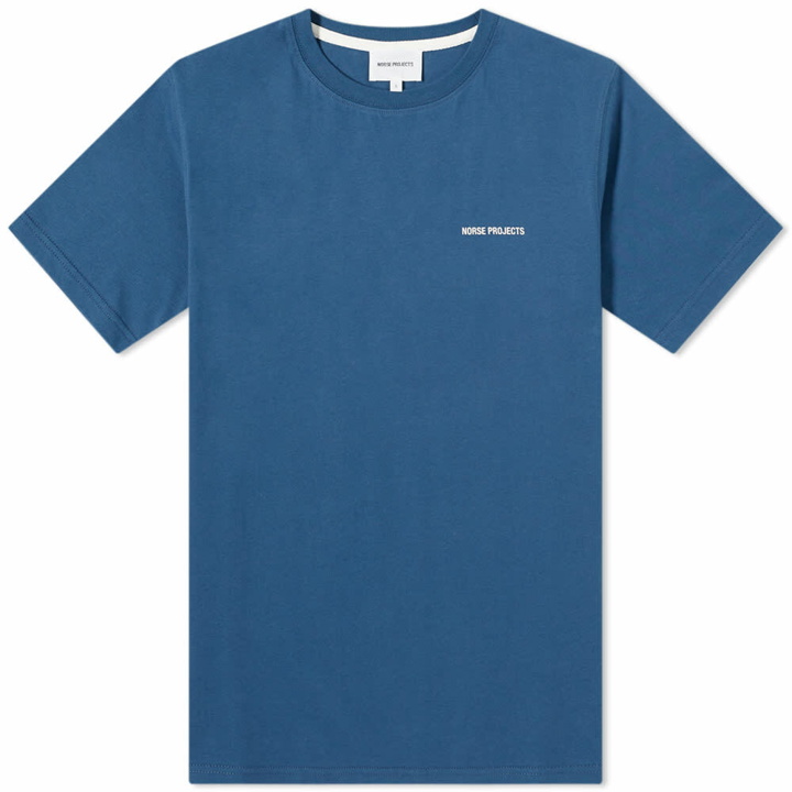 Photo: Norse Projects Men's Niels Standard NP Logo T-Shirt in Deep Teal