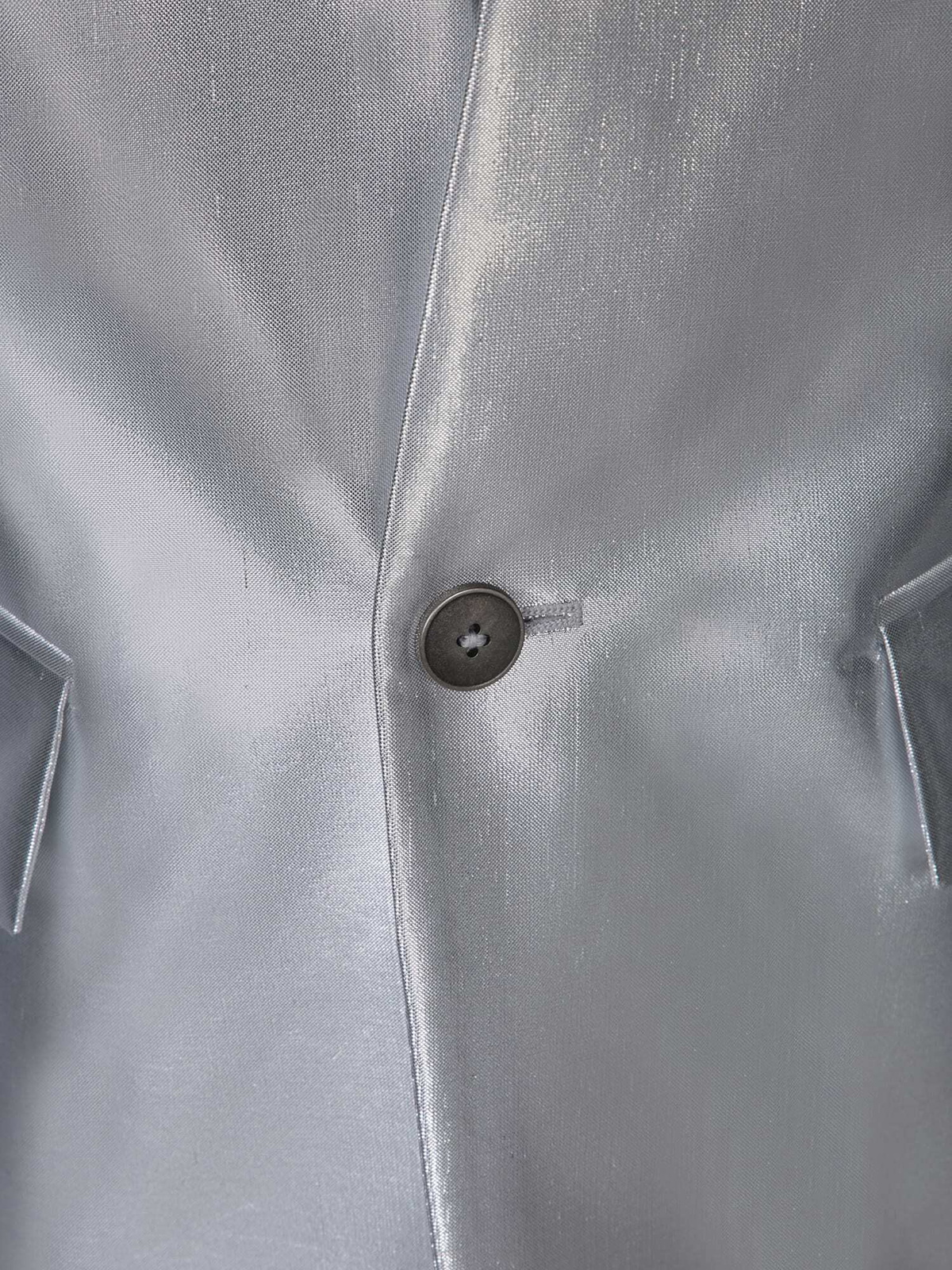 Sapio Lurex Fabric Jacket In Silver