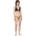 Versace Underwear Black Medusa Empire Triangle Bikini Top