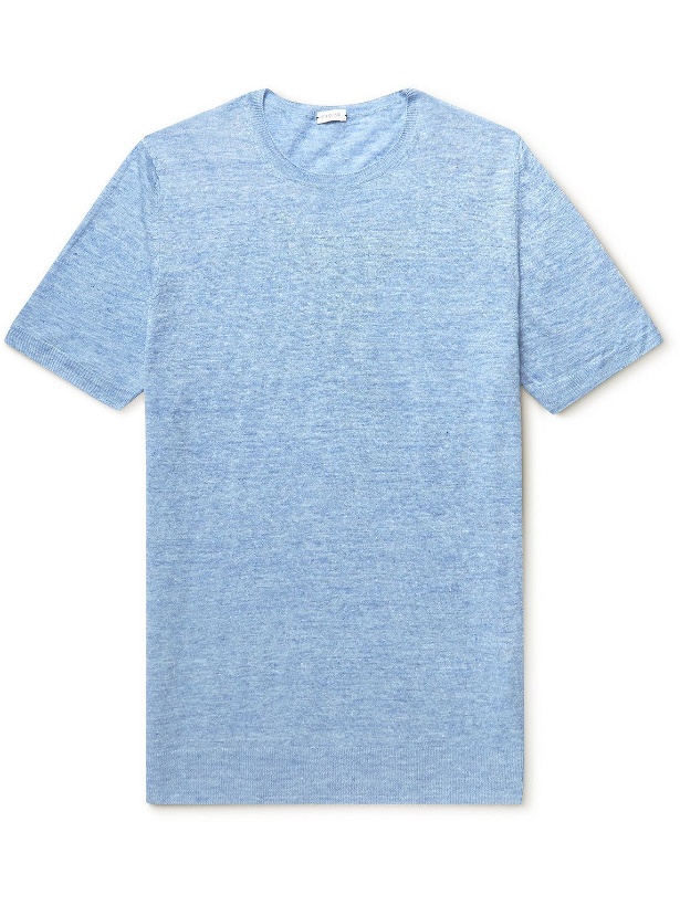 Photo: Caruso - Slim-Fit Linen T-Shirt - Blue