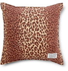 Wacko Maria - Leopard-Print Cotton-Corduroy Cushion - Men - Brown