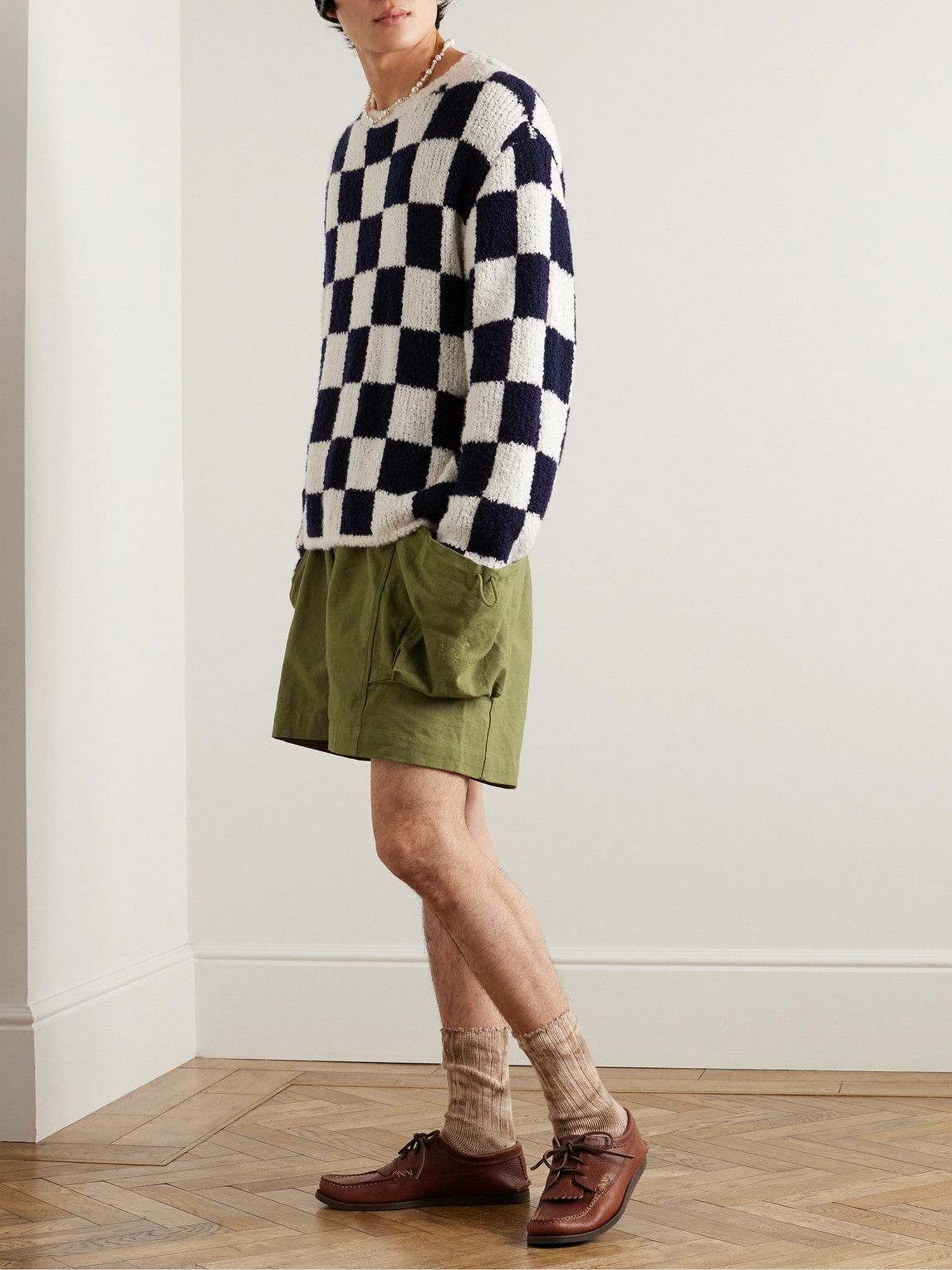 Story Mfg. - Salt Wide-Leg Embroidered Slub Organic Cotton