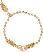 Emanuele Bicocchi SSENSE Exclusive Gold Wing Charm Bracelet