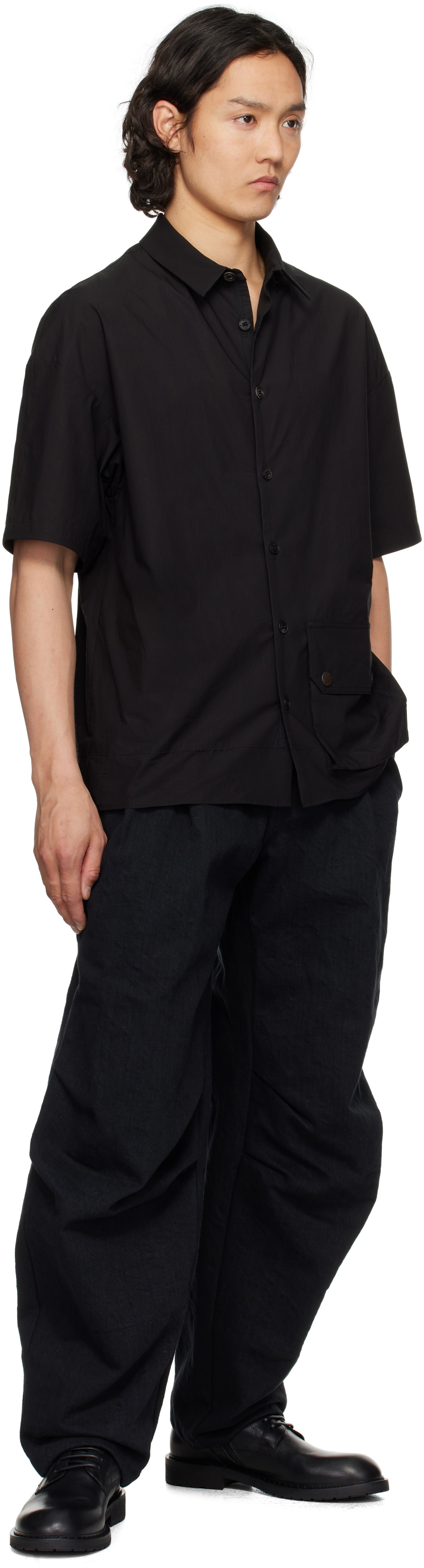DEVOA Black Baggy Heavy Denim Jeans