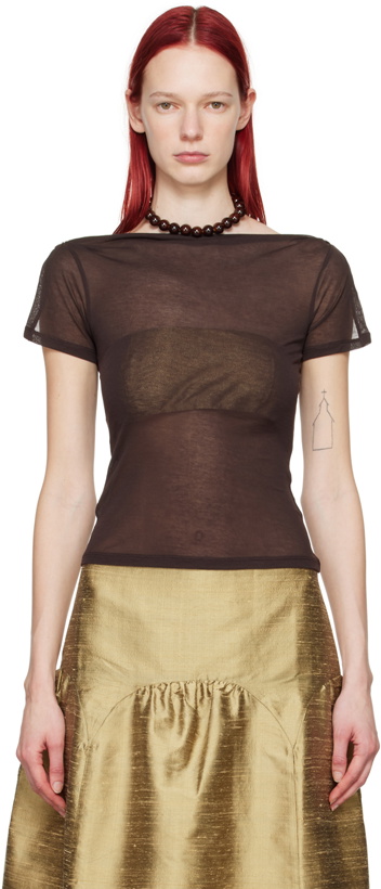 Photo: Paloma Wool Brown Brusi T-Shirt