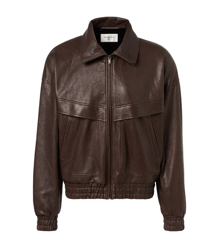 Photo: Saint Laurent Leather bomber jacket