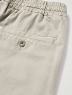 Rubinacci - Straight-Leg Pleated Cotton-Twill Trousers - Gray