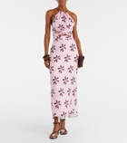 Cala de la Cruz Magda floral linen maxi skirt